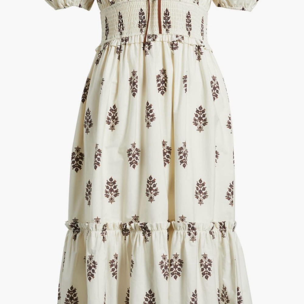 Smocked Puff Sleeve Maxi Dress - Picture 2 of 7
